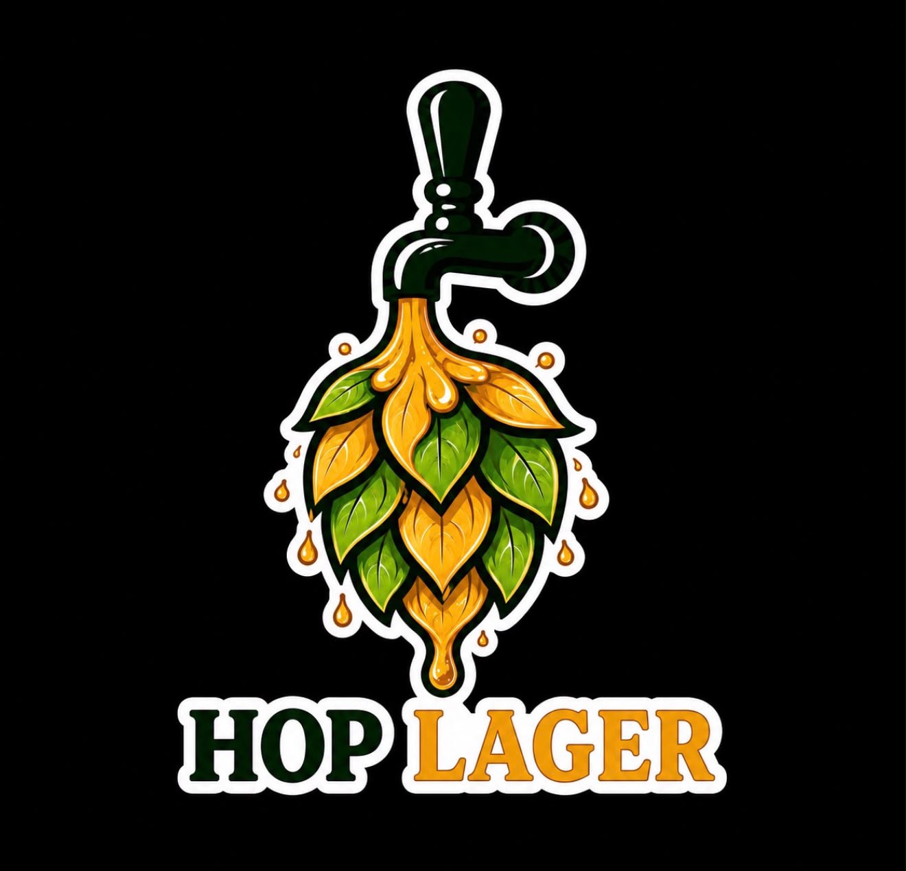 Arte do chopp Hop Lager da Komboza do Chopp